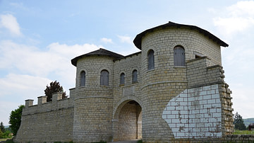 Reconstructed Gate of the Roman Fort Biriciana, Germany