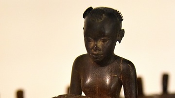 Statuette of an Egyptian Woman & Monkey