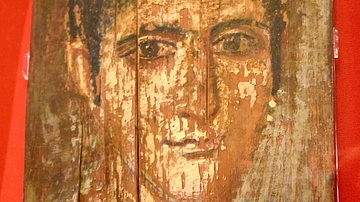 Wax Encaustic Mummy Portrait, Hawara