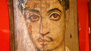 Male with Diadem, Mummy Portrait, Hawara