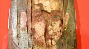 Female with Earring, Mummy Portrait, Hawara