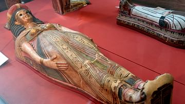 Painted & Gilded Mummy Case of an Unamed Woman