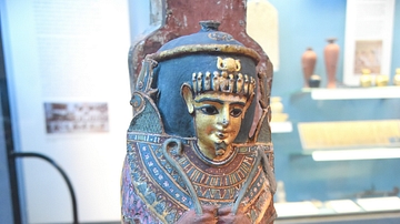 Painted & Gilded Mummy Case of an Infant