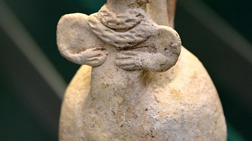 Sprinkler Pottery Figurine from Tabqa-Euphrates Area