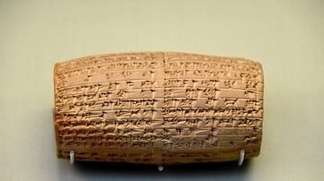 Mesopotamian Cylinder Naming Nabonidus & Sacred Buildings