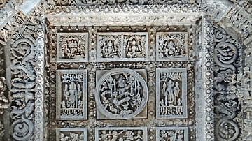 Ceiling Decoration in Hoysaleswara Temple, Halebidu