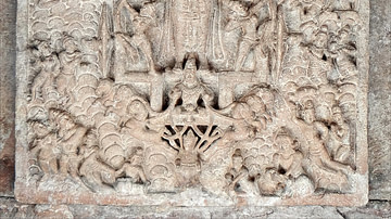 Relief Sculpture of Surya in Virupaksha Temple, Pattadakal