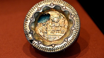 Box Brooch with a Christian Scene