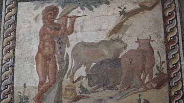 Pastoral Scene, Roman Mosaic