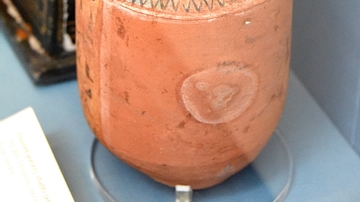 Painted Pottery Shabti-Jar