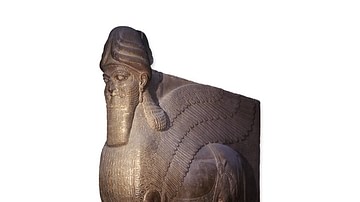 Colossal statue of a winged lion from the North-West Palace of Ashurnasirpal II