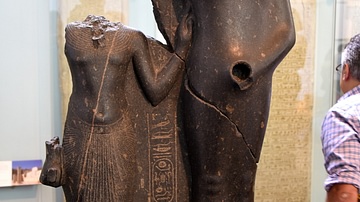 King Horemheb with Amun-Ra