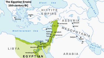 Map of the New Kingdom of Egypt, 1450 BCE