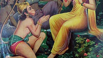 Hanuman finds Sita