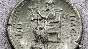 Statue of Zeus at Olympia on a Coin of Hadrian