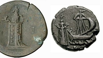 Alexandrian Coins Depicting the Lighthouse of Alexandria