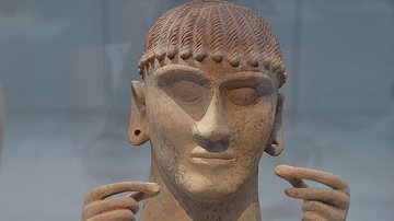Etruscan Canopic Figure Urn