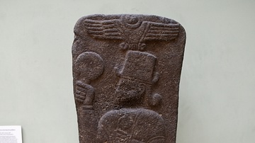 Hittite Basalt Stela Showing Goddess Kubaba