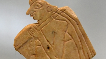 Sumerian Man Holding a Pole