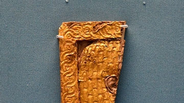 Nimrud Ivory Piece with Gold Overlay