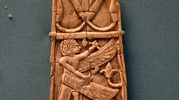 Nimrud Ivory Panel of a Winged Man