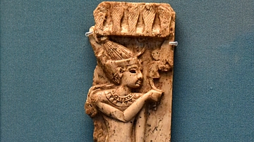Nimrud Ivory Panel of an Egyptian king