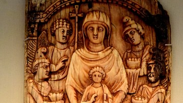 Byzantine Ivory Panel Depicting the Adoration of the Magi