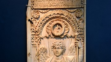 Byzantine Ivory Diptych Panel