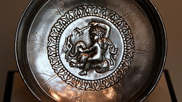 Byzantine Silver Dish with Pagan Imagery