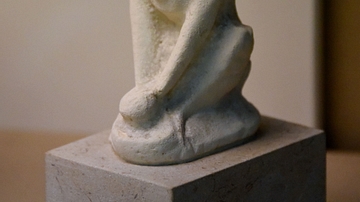 Cypriot Limestone Statuette of a Potter