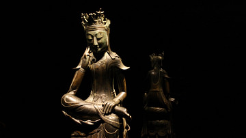 Gilt-bronze Maitreya