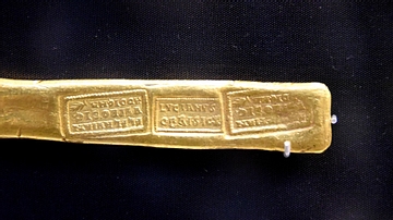 Roman Gold Bar Stamped with Assayers