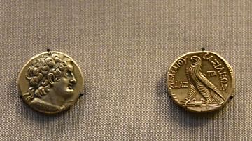 Silver Tetradrachm Coin of Ptolemy III Euergetes II