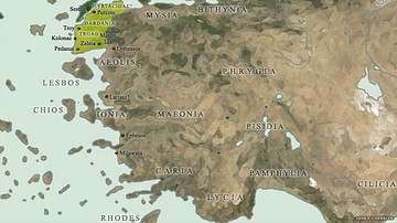 Map of the Trojan War States, c. 1200 BCE