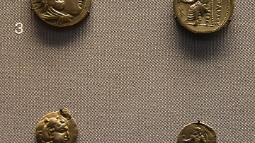 Coins from Macedonia and Sogdia Copying Alexander's Coinage