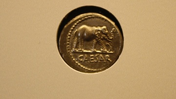 Coin of Julius Caesar with Elephant