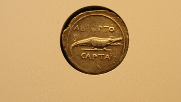 Denarius of Augustus with Crocodile