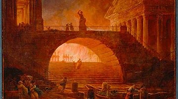 The Great Fire of Rome, 64 CE.