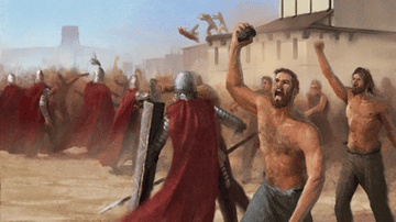 Fresco Showing the Riot of 59 CE in the Amphitheatre of Pompeii - World ...