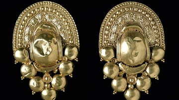 Gold Etruscan Earrings, Populonia