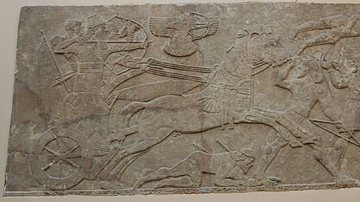 Ashurbanipal II Attacking Enemy Archers