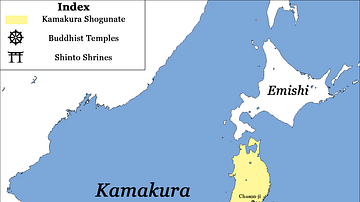 Major Temples and Shrines of Japan circa 1200 CE, Kamakura Shogunate