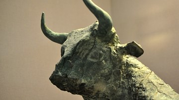 Bull's head from the Temple of Ninhursag