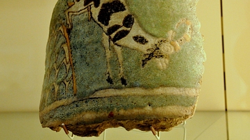 Colored Ceramic Fragment from Assur