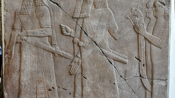 Assyrian Courtiers Carrying the King's Throne