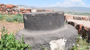Basalt Pillar with Cuneiform, Armenia