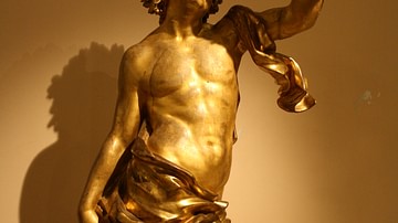 Gold Bacchus Statue