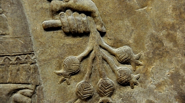 Flowering Branch Held by an Apkallu, Panel 2