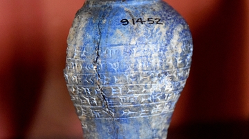 Portion of a Lapis Lazuli Head-Mace from the Temple of Ninurta
