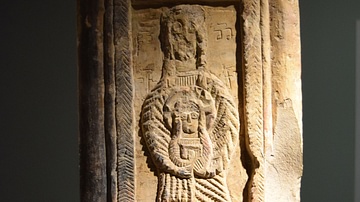 Fragment of a Stele of the Virgin Mary from Georgia
